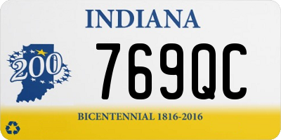 IN license plate 769QC