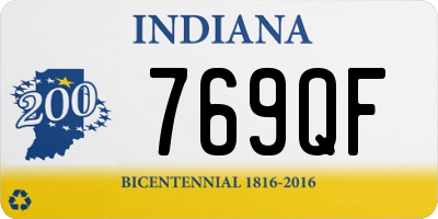 IN license plate 769QF