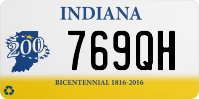 IN license plate 769QH