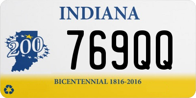 IN license plate 769QQ
