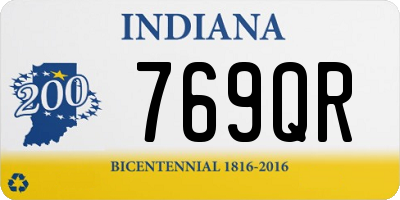IN license plate 769QR