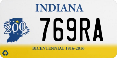 IN license plate 769RA