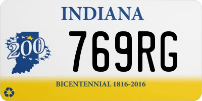 IN license plate 769RG