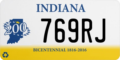 IN license plate 769RJ