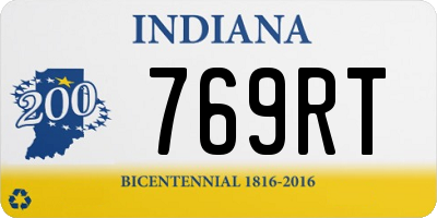 IN license plate 769RT