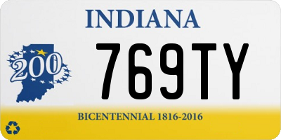 IN license plate 769TY