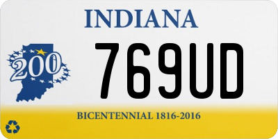IN license plate 769UD