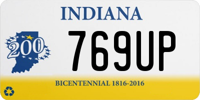 IN license plate 769UP