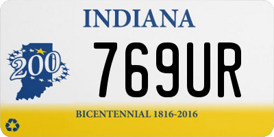 IN license plate 769UR