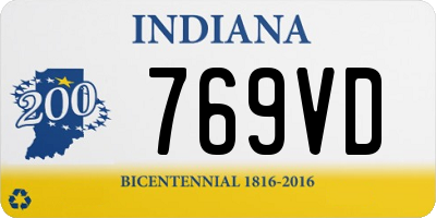 IN license plate 769VD