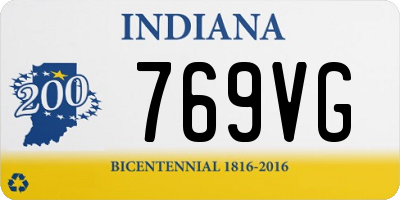 IN license plate 769VG