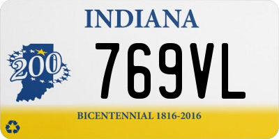 IN license plate 769VL