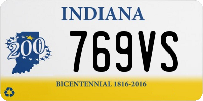 IN license plate 769VS