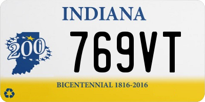 IN license plate 769VT