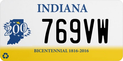 IN license plate 769VW