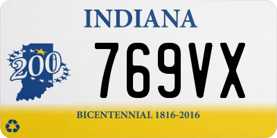 IN license plate 769VX