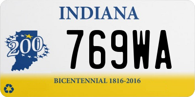 IN license plate 769WA