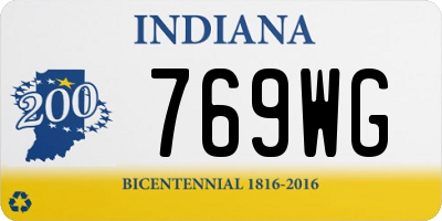 IN license plate 769WG