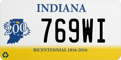 IN license plate 769WI