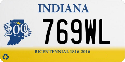 IN license plate 769WL