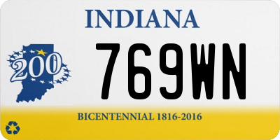 IN license plate 769WN