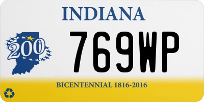IN license plate 769WP