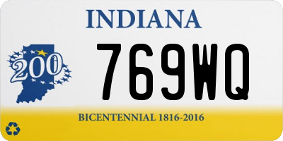 IN license plate 769WQ