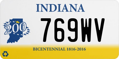 IN license plate 769WV