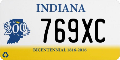 IN license plate 769XC