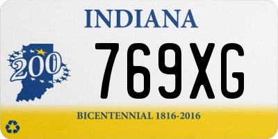 IN license plate 769XG