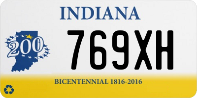 IN license plate 769XH