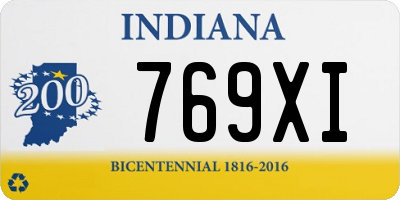 IN license plate 769XI