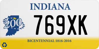 IN license plate 769XK