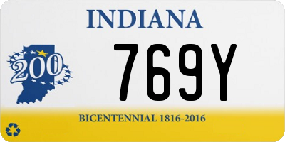 IN license plate 769Y