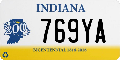 IN license plate 769YA