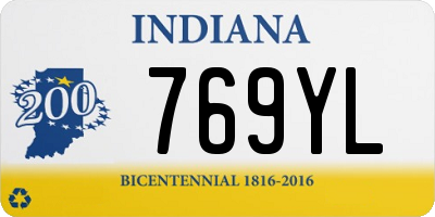 IN license plate 769YL