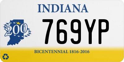 IN license plate 769YP