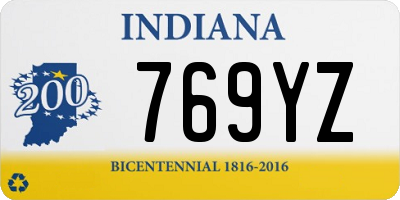 IN license plate 769YZ
