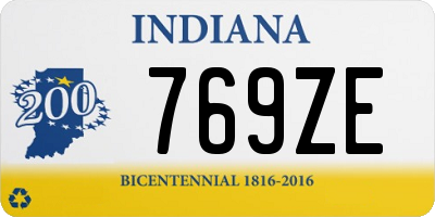 IN license plate 769ZE