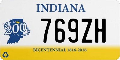 IN license plate 769ZH