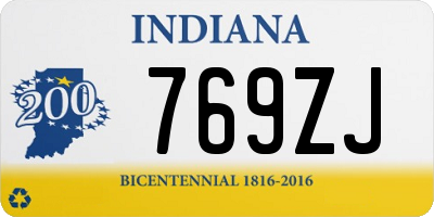 IN license plate 769ZJ