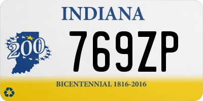 IN license plate 769ZP