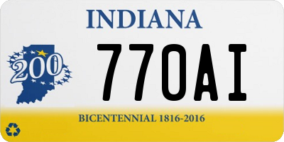 IN license plate 770AI