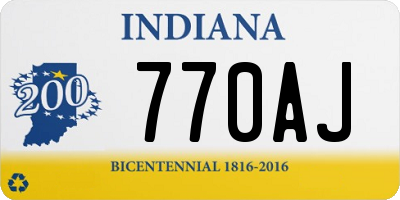 IN license plate 770AJ