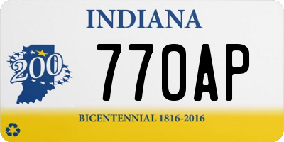 IN license plate 770AP