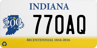 IN license plate 770AQ