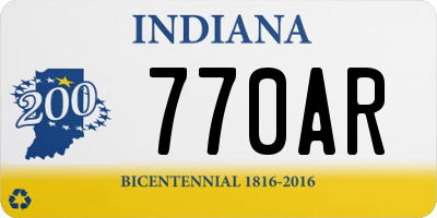 IN license plate 770AR