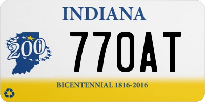 IN license plate 770AT