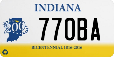 IN license plate 770BA