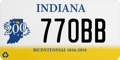 IN license plate 770BB